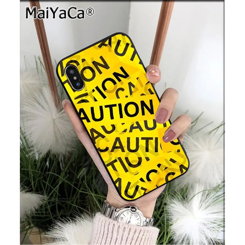 MaiYaCa желтый предупреждающий ТПУ силиконовый чехол для телефона, чехол для Apple iphone 11 pro 8 7 66S Plus X XS MAX 5S SE XR - Цвет: A11