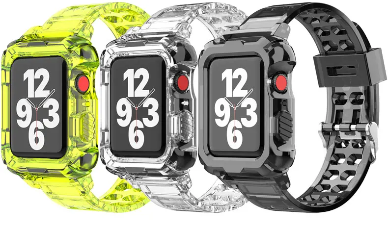 Bracelet pour Apple Watch et Coque de protection en Silicone