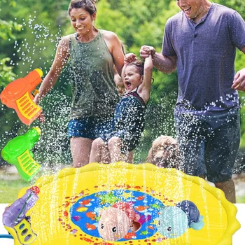 

Children Water Playing Mat Shower Toy Outdoor Summer Water Toys Inflatable Cushion Fountain Ring Water Pad