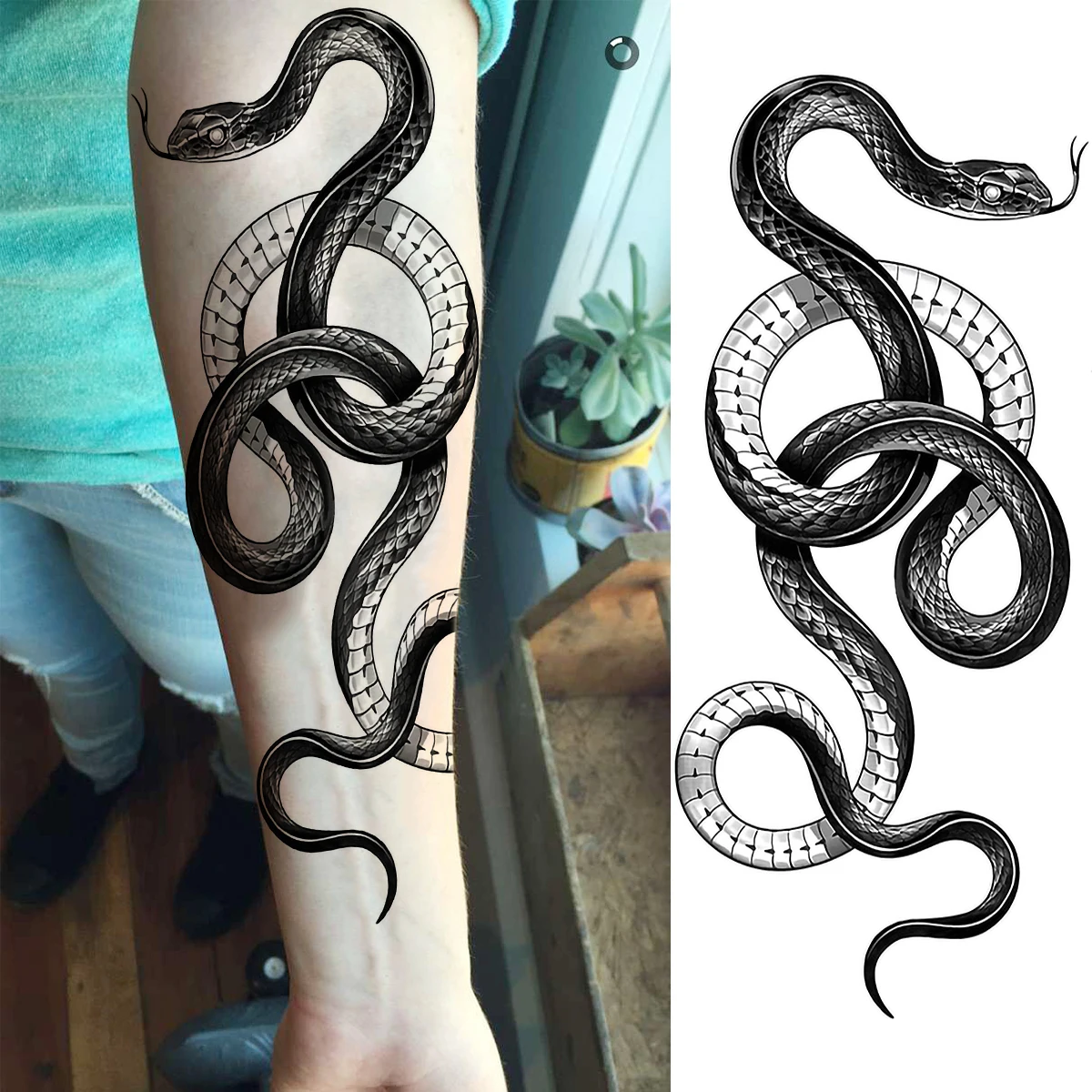 Realistic Snake Tattoos