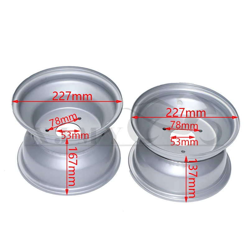 8 inch front and rear wheel accessories white 3 hole s suitable for off-road car ATV motorcycle parts