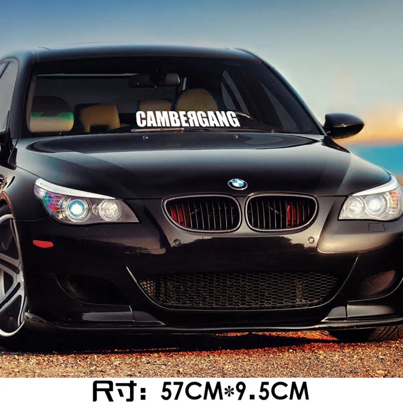 Universal Cambergang Front Side Windshield Banner Decal Vinyl Car
