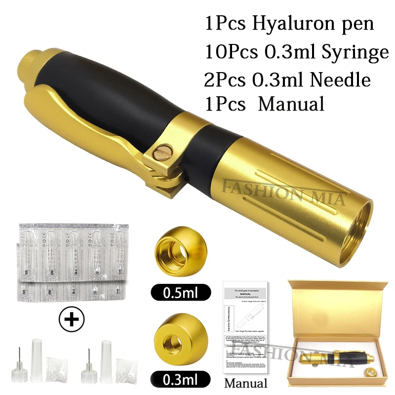 1pen 10pcs syringe 0,3 мл и 0,5 мл, наполнитель для губ, гиалуроновая ручка, 2 в 1, инъекционная ручка для губ, кожный наполнитель, удаляет морщины, для инъекций - Номер модели: 1pen 10pcs syringe
