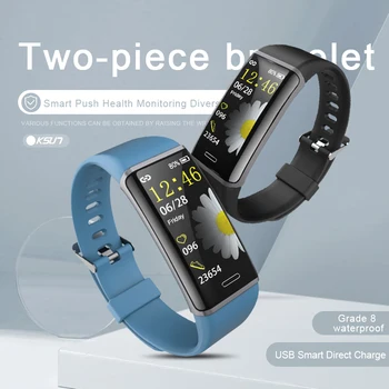 

KSUN KSS909 Smart Watch Heart Rate Sphygmomanometer Step IP68 Professional Waterproof For Android IOS Men And Women Sports Watch