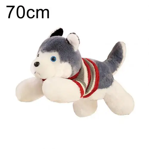 70cm Kawaii Puppy мягкие игрушки милая симуляция хаски собака Плюшевые игрушки Мягкая кукла Дети Детские игрушки плюшевые куклы хаски - Цвет: 70cm