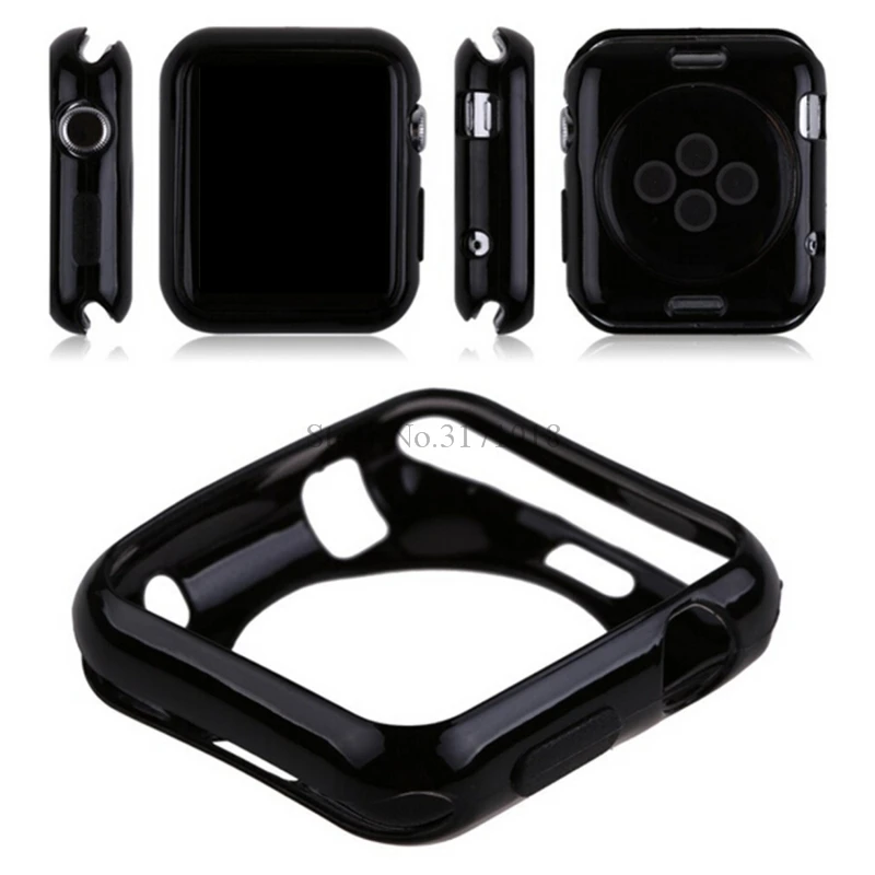Ультратонкий силиконовый защитный чехол из ТПУ для Apple Watch Series 1 2 3 4 5 40 мм 44 38 42