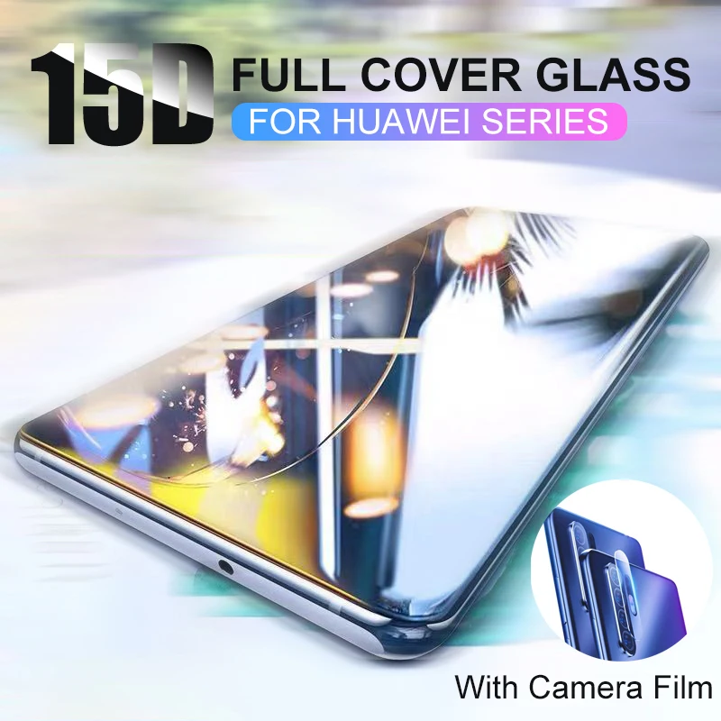 15D полное изогнутое Защитное стекло для huawei P30 P20 Lite Pro 9h Закаленное протектор