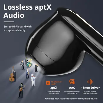 True Wireless Earphones QualcommBluetooth Earphones with 4 microphones,Noise Cancellation,24H Play time - Image 4