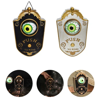 

Halloween Horror Electric Props Doorbell One-Eyed Doorbell With Burning Eyes Scare Voice Creative Door Decoration Electric Toy