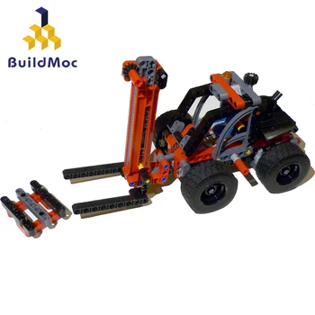 

BuildMoc Technic Toys MOC Engineering Excavator Classic Forklift City Construction Vehicle Assembly Building Blocks For Children