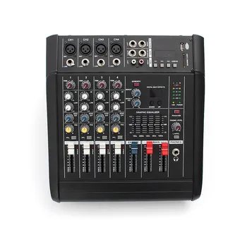 

Professional Audio Mixer with USB DJ Sound Mixing Console MP3 Jack 4 Channel Karaoke Amplifier For Karaoke KTV Match Party