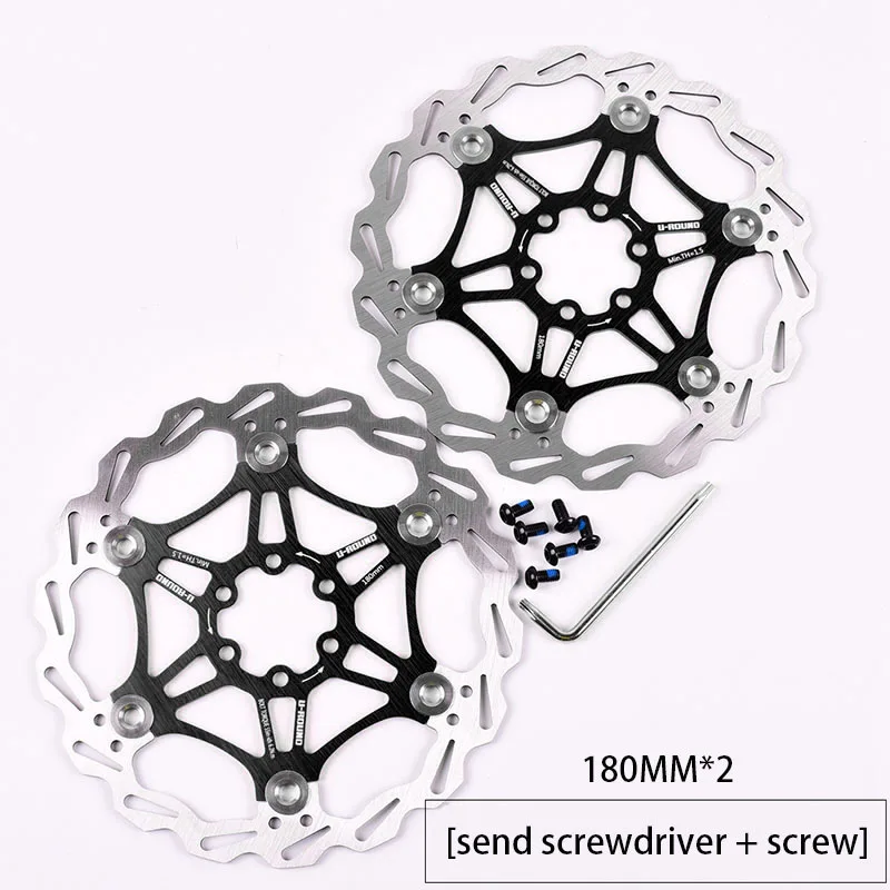 MTB Аксессуары велосипед ротор тормоза плавающий ротор дискового тормоза гидравлические тормозные колодки 160 мм 180 мм 203 мм плавающие роторы велосипедные части