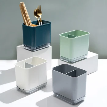 

Cutlery Storage Box for Chopstick Fork Cooking Spoon Spatula Multifunctional Kitchen Drain Rack Organizer Holder