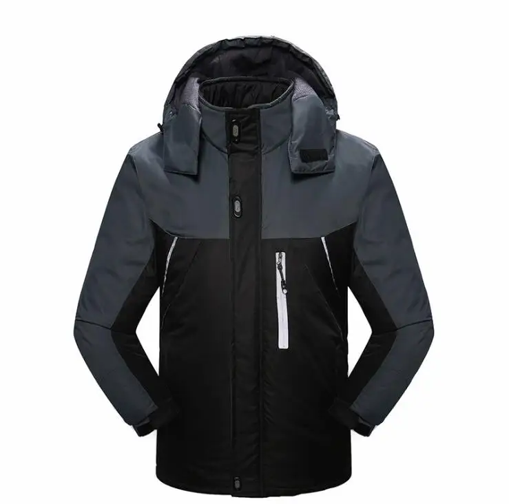 Зимняя мужская уличная куртка, водонепроницаемые теплые пальто, мужская повседневная утолщенная бархатная куртка размера плюс, мужская верхняя одежда, пальто для альпинизма - Цвет: Military color