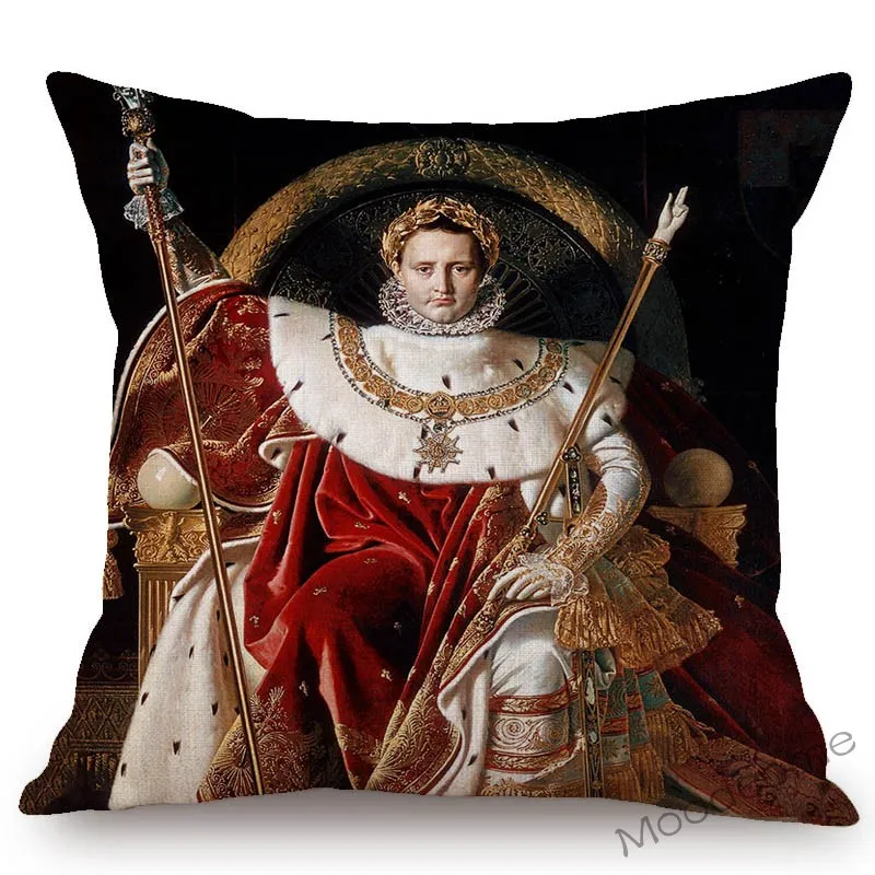 

Neoclassic всемирно известная картина маслом джинсы Ingres Nepoleon источник La Grande Odalisque чехол для диванной подушки льняная наволочка