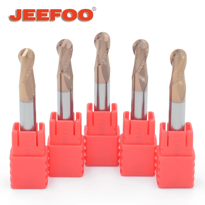 

4mm/6mm/8mm/10mm/12mm 2 flute Solid Carbide Ball Nose End Mills CNC Milling Cutter HRC55 Tungsten Steel Ball Nose End Mill