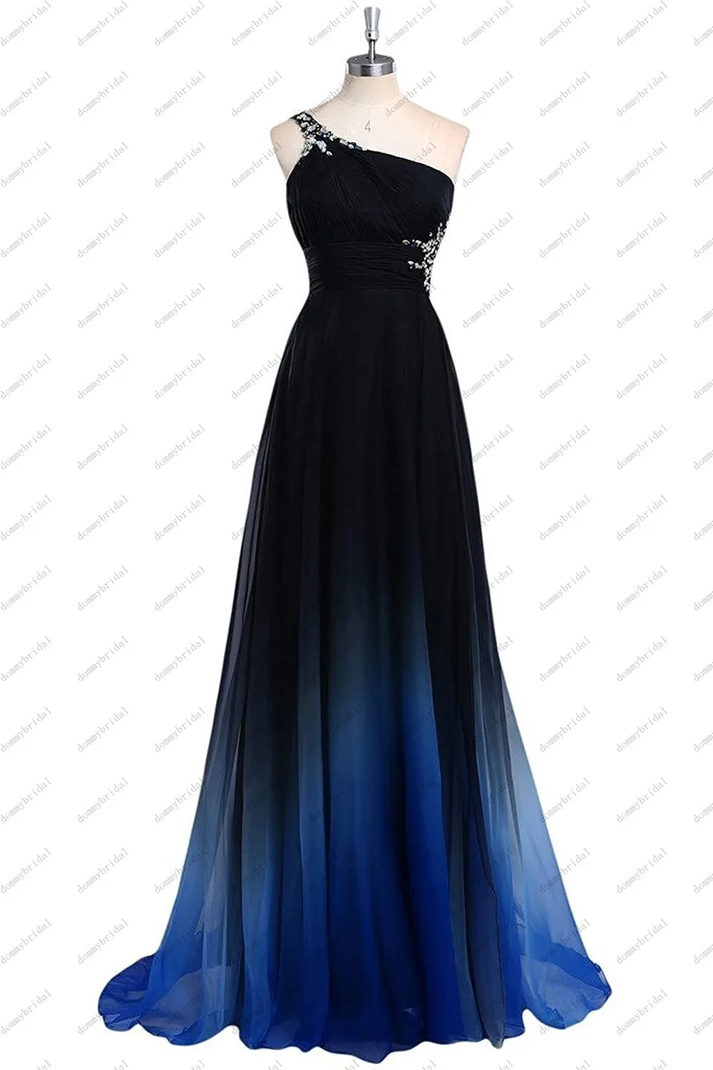 New Chiffon 1 shoulder Formal Ball Gown Evening Party Prom Long Bridesmaid Dress 