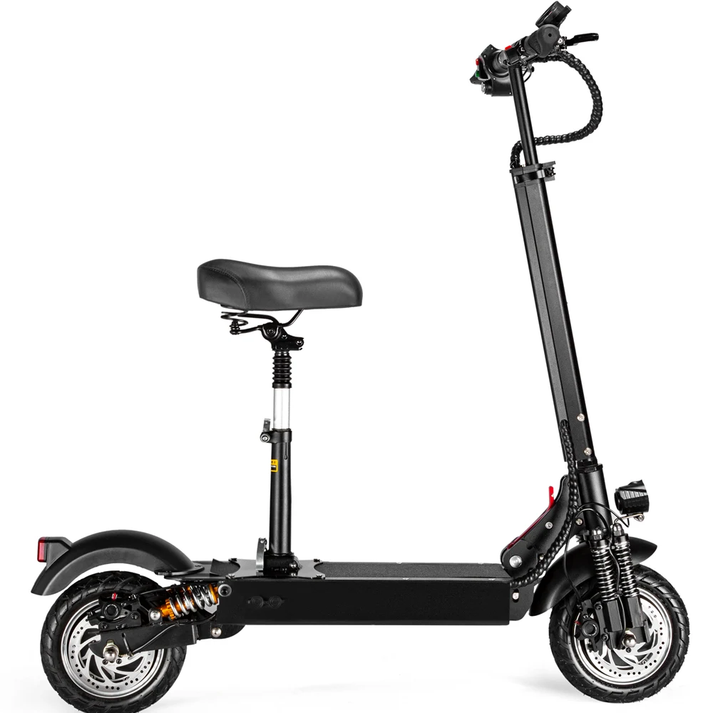 10 "52V3200W Folding Electric Scooter Adult Aluminum Alloy Off-road Dual Drive Dual Oil Disc Brake Lithium Electric Scooter