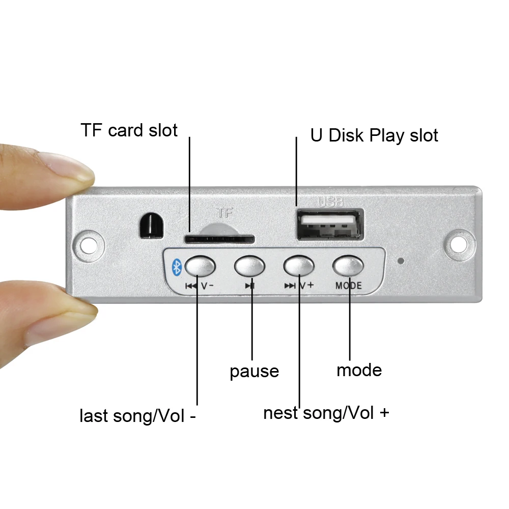 12V 50W Amplifer MP3 WAV Module Bluetooth Decoding Board Wireless Car USB TF Card Slot / USB / FM / Remote Decoding Board Module