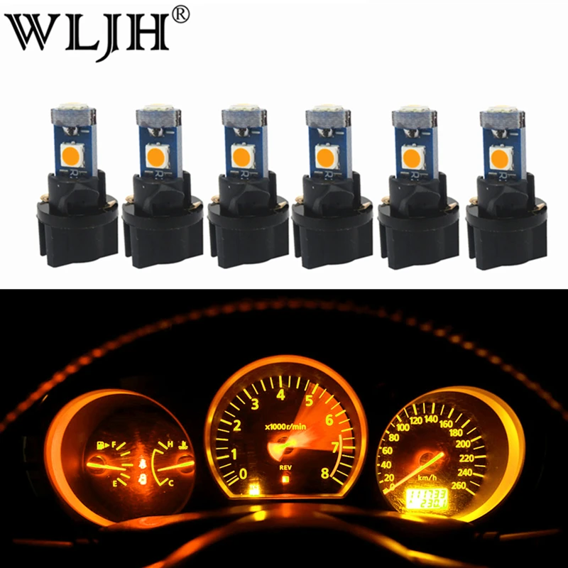 10 Pack T5 Twist Socket Red Led Instrument Panel Cluster Plug Blue Dash 73 74