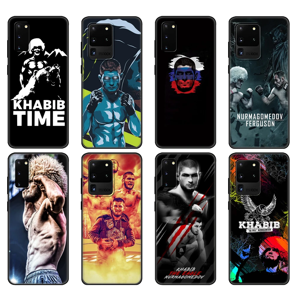 Custodia In Tpu Nero Per Samsung Galaxy S20 /S20 Plus/S20 Ultra/S20 + /S20Fe Cover Posteriore Khabib Nurmagomedov