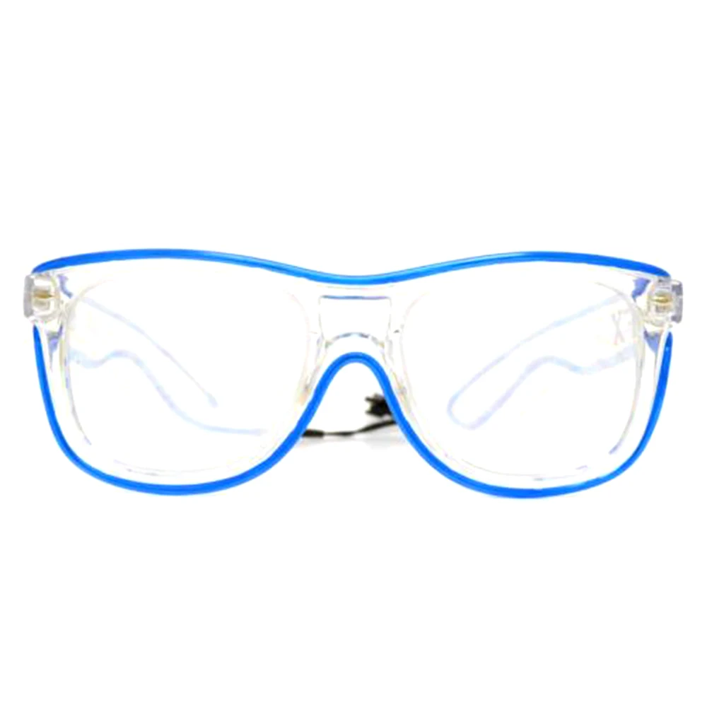 LED Diffraction Glasses Glow Blue LED Diffraction Glasses Universal LED Diffraction Glasses Dustproof Road Dirt Plastic Durable