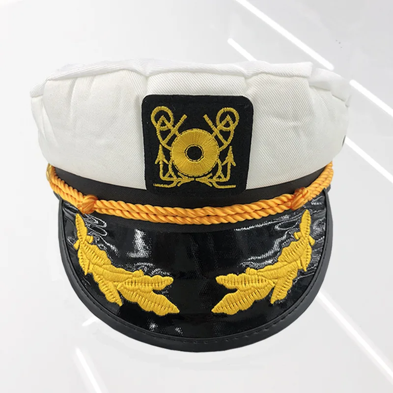 Морской корабль, лодка, Детская атласная фуражка капитана морского флота, Admiral, белое золото, кепка, капелуш, дамски, Lato Gorras Para Hombre, сомбреро