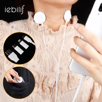

iebilif USB Portable Ergonomic Design Mini Pulse Neck Massager Body Massager Muscle Stimulator Massage Relaxation Healthy Care