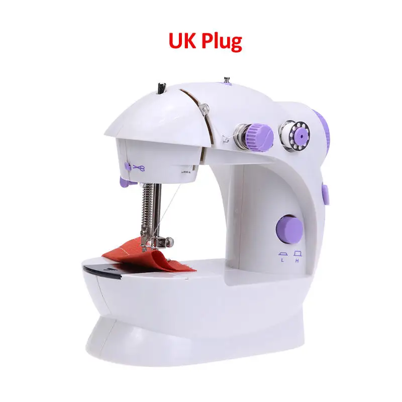 UK PLUG Мини Швейные машины стежка шитье Рукоделие беспроводные ткани ручной электрический швейная машина набор стежков - Цвет: UK PLUG