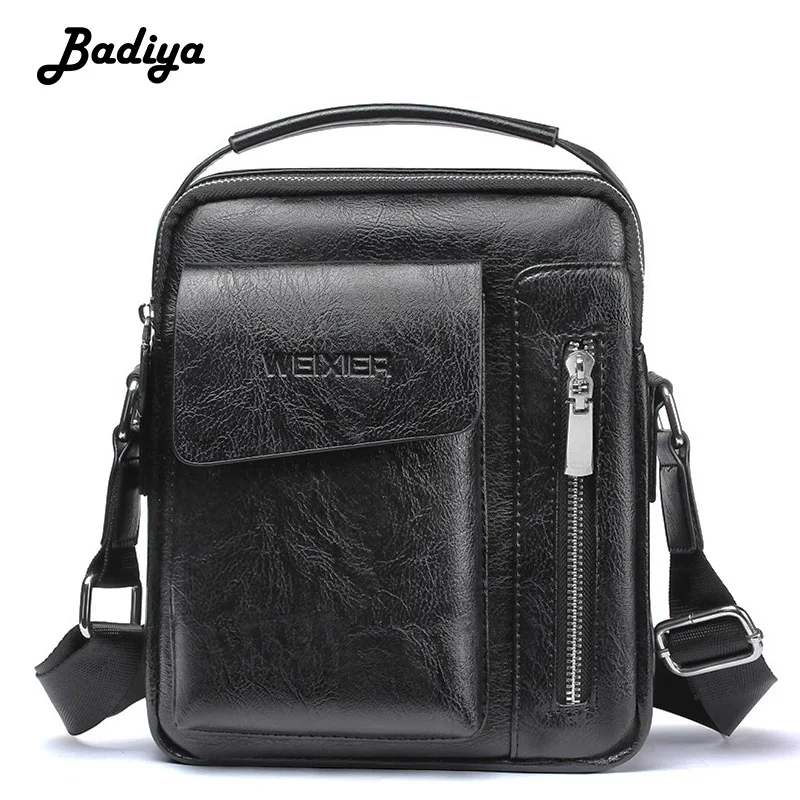 

Vintage Men Messenger Bag Fashion Casual Business Shoulder Bag Multifunction Phone Coin Card Purse Male Crosbody Bag Handbag
