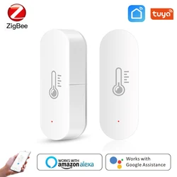 Capteur de température et d'humidité intelligent sans fil Tuya Zigbee, pour la sécurité de la maison, fonctionne avec Alexa Google Home 