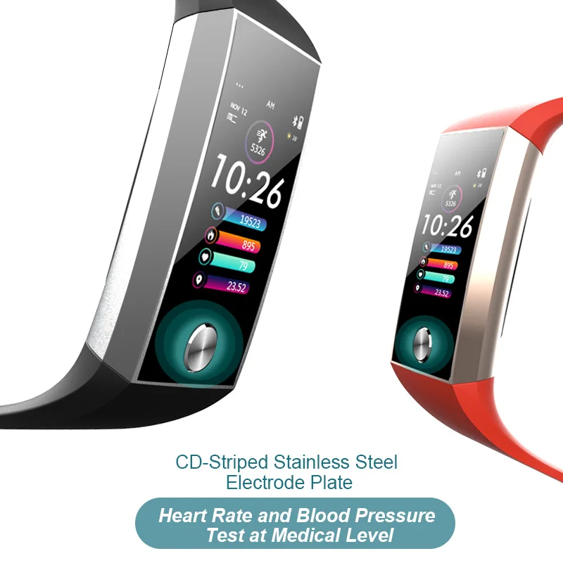 Умный Браслет для измерения артериального давления, пульсометр PPG ECG, умный браслет, фитнес-трекер, электронный браслет Kinyo умный Браслет пульсометр кровяное давление ЭКГ PPG Смарт-часы IP67 Водонепроницаемый