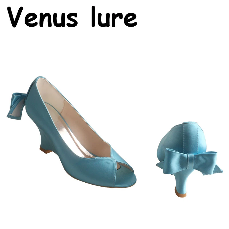 light blue peep toe heels