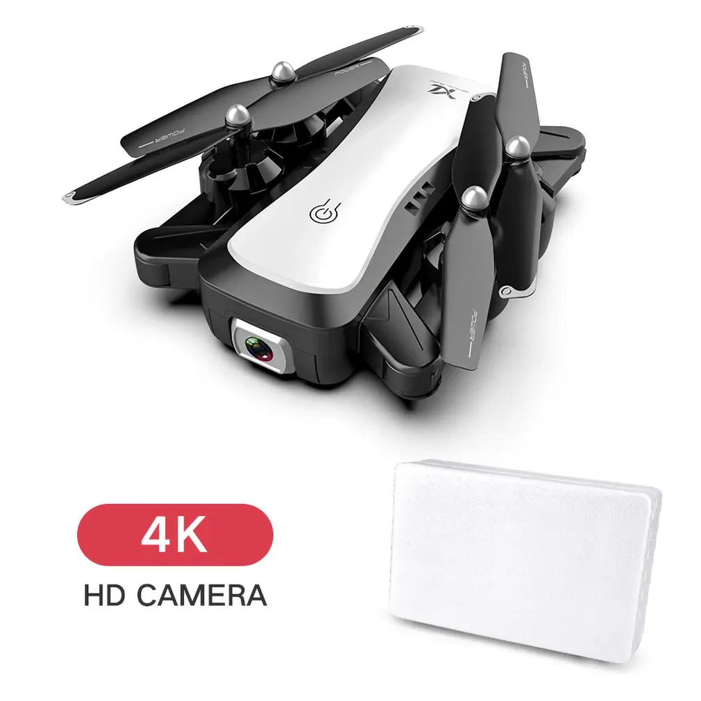 2Battery Дрон камера 4k HD WiFi Квадрокоптер оптический поток парение высота держать двойная камера RC вертолет полёт 20 минут Дрон с камерой - Цвет: 2Battery