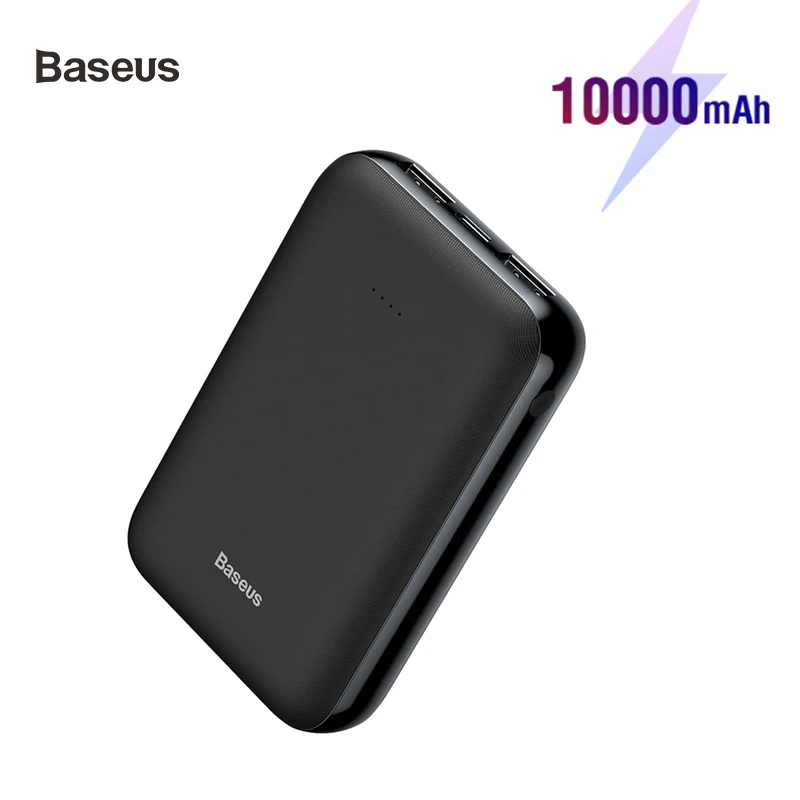 Baseus мини банк питания 10000 мАч для xiaomi samsung iPhone банк питания двойной usb Тип C портативное зарядное устройство Внешняя батарея повербанк