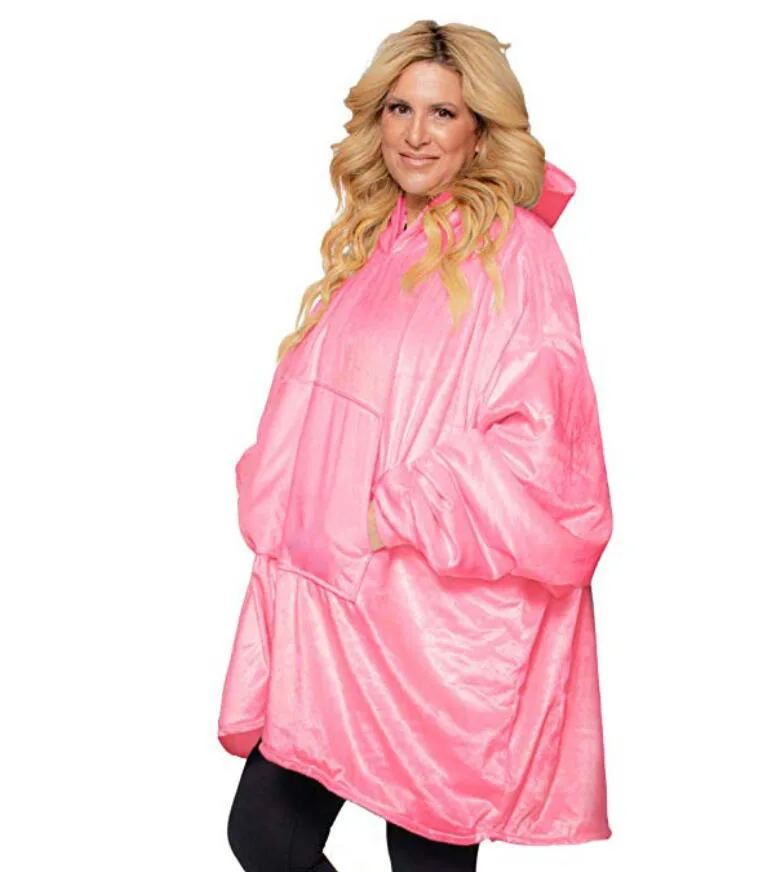 

Winter Thick Comfy TV Blanket Sweatshirt Solid Warm Hooded Blanket Adults and Children Fleece Weighted Blankets for Beds Travel