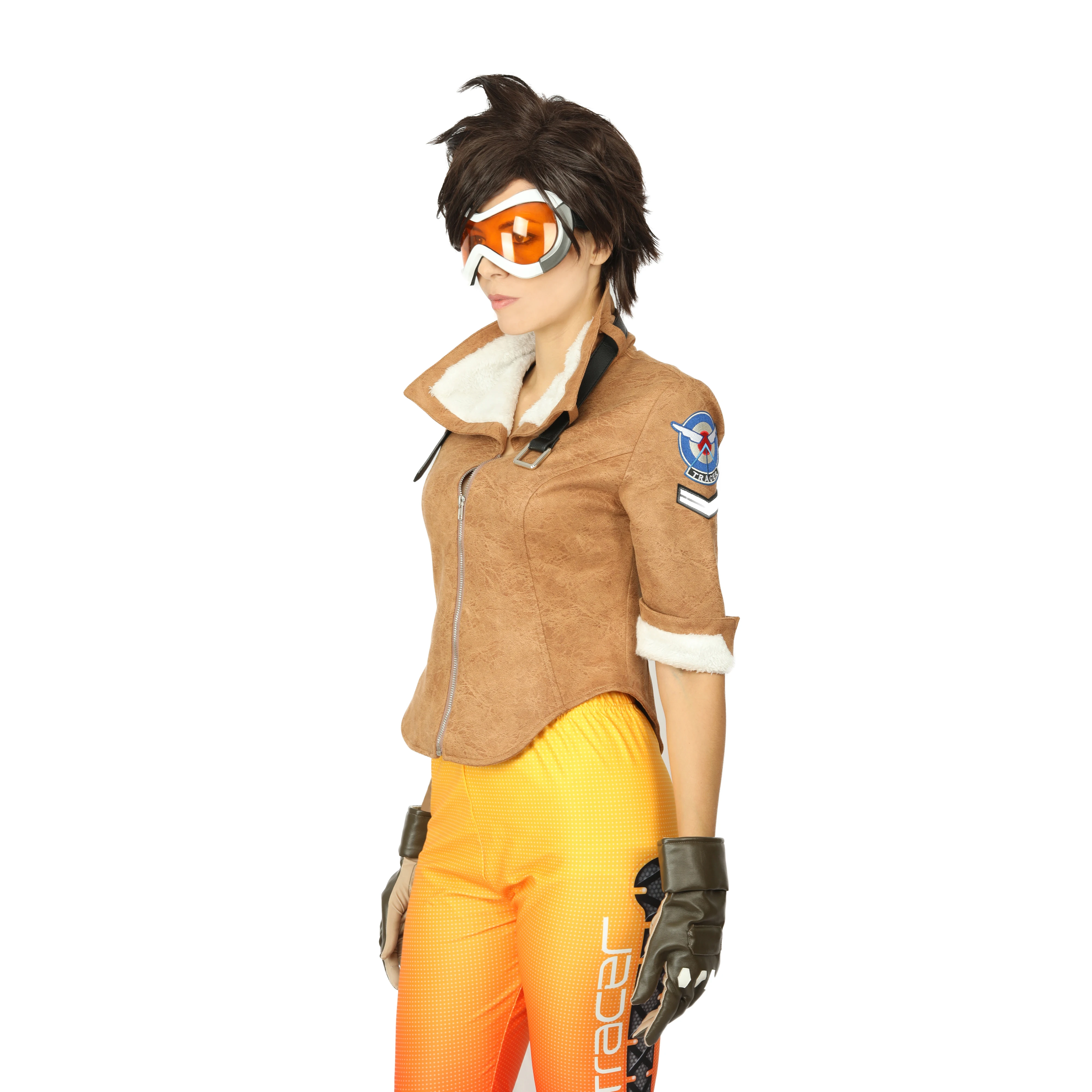 COSTHEME Overwatch Tracer куртка, Официальный лицензированный, женские костюмы для косплея Lena Oxton