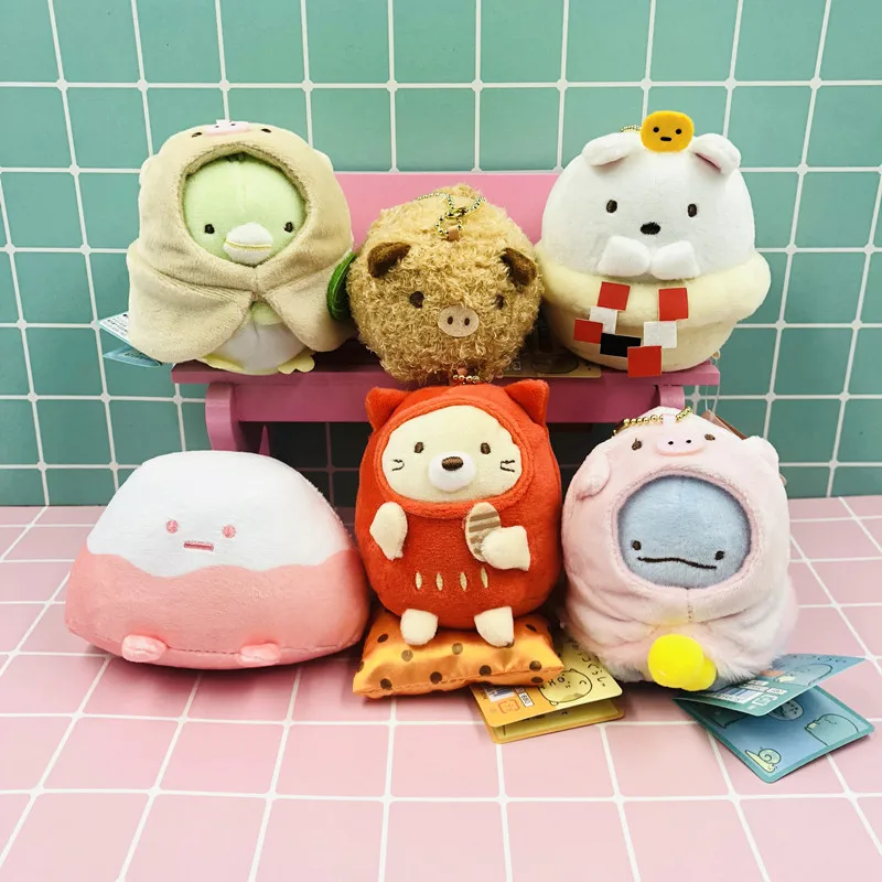 6 шт./компл. Kawaii Сан-Сумико Gurashi углу био год поросенка японского аниме плюшевая игрушка мягкие милые детские Животные плюшевая кукла девочка подарок