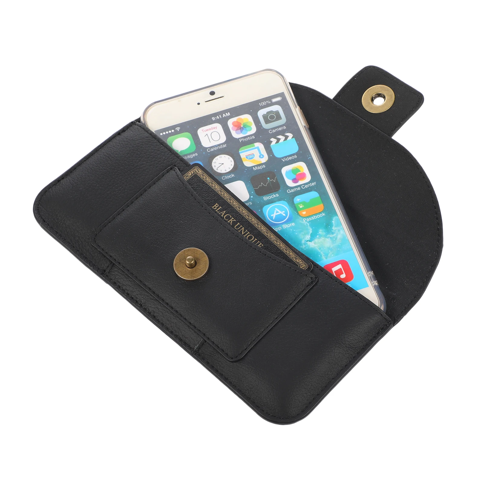 FULAIKATE-First Layer Cowhide Phone Bag for iPhone 13 Pro Max, Case Pouch for iPhone 12, Waist Pocket, Men's Portable Holster