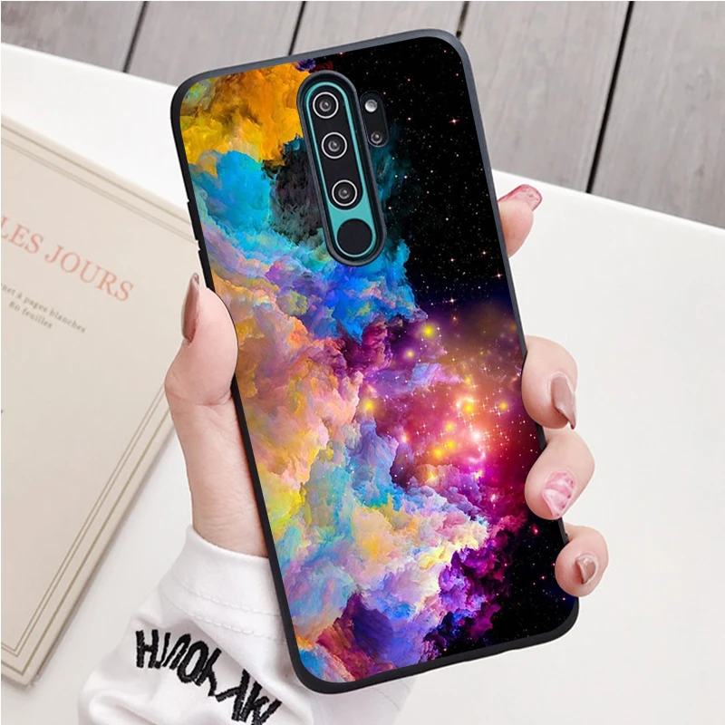 Không Gian Cho Galaxy Silicone Ốp Lưng Điện Thoại Redmi Note 9 8 7 Pro S 8T 7A Bao xiaomi leather case cover