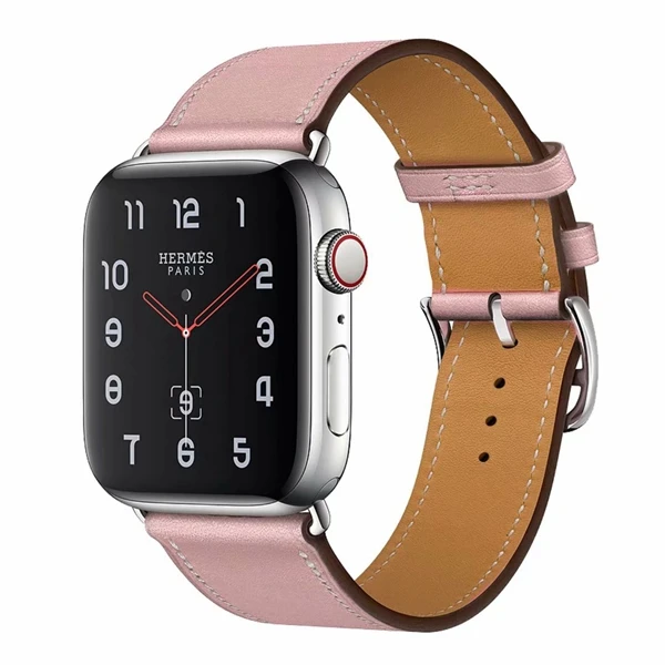 Перманентная кожаная Петля для Apple Watch модный ремешок iWatch 42 мм 38 ремень 40 44 Серия 1 2