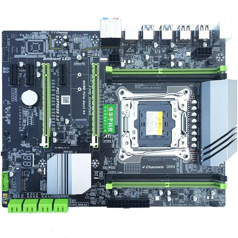 

IdealHouse X99 MB Computer Mainboard Socket LGA2011-3 CPU Chipset DDR4 Memory RJ45 LAN Port SATA3.0 M.2 USB3.0 Interface