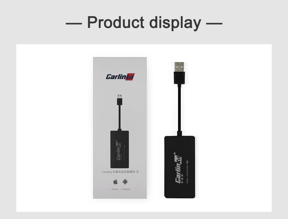 Горячая Распродажа Carlinkit USB внешний порт Carplay для Android Автомагнитола сенсорный экран с системой iOS Carplay Новая версия обновления