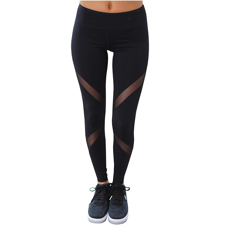High Waist Mesh Yoga Leggings Tummy Control Tights Women Seamless Leggins Woman Gym Pants Sport Fitness Sportswear | Спорт и