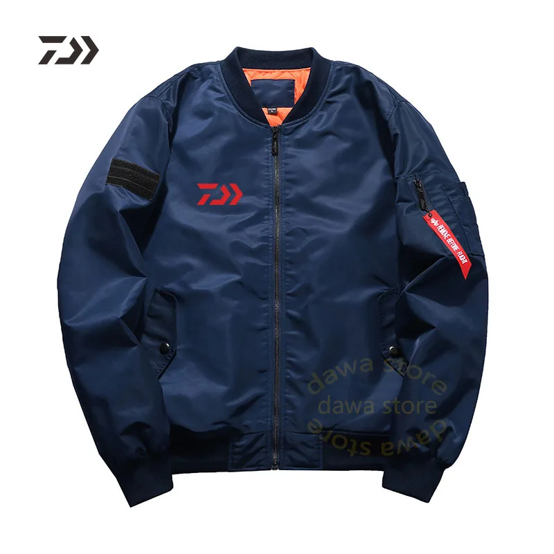 Daiwa Fishing Shirt Fish Logo Shirt Windproof Waterproof Fishing Jacket Men Breathable Fishing Jacket Fishing Clothing - Цвет: Синий