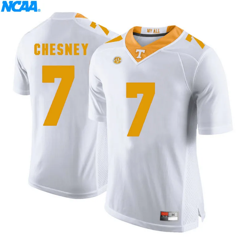 Новое поступление, высокое качество, Tennessee CHESNEY#7 COOTER#15 футболка колледжа, ограниченная серия, спортивная майка, S-XXXL