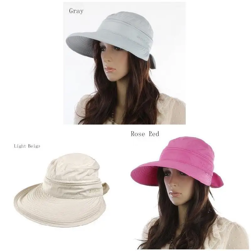Summer Fashion Korean Style Bowknot Big Visor Cap Color Matching Beach Sun Hat Protective Clothing Accessories Beekeeping beekeeping hat