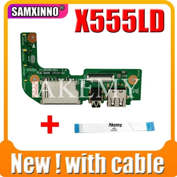 

New Original with cable For Asus X555 X555L X555LD X555LD_IO USB AUDIO CARD READER BOARD REV:2.0 MB 100% Tested Fast Ship