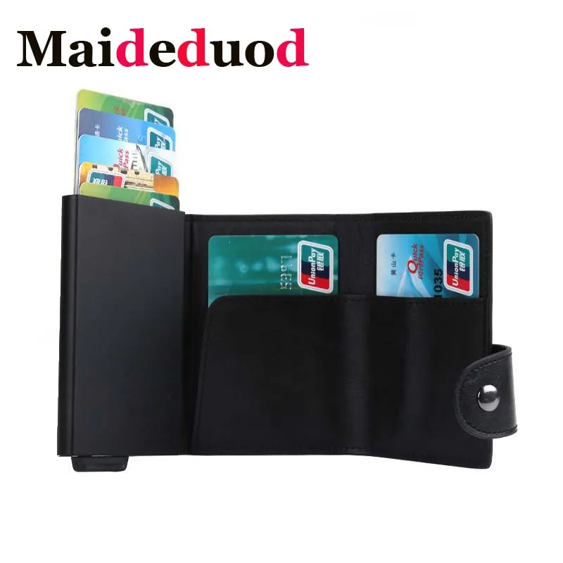 

Maideduod Анти-Вор Для мужчин кредитной держатель для карт с функцией блокировки RFID кошелек для Для мужчин кошелек-держатель для карт банк Бизнес кошельки для карт и застежкой