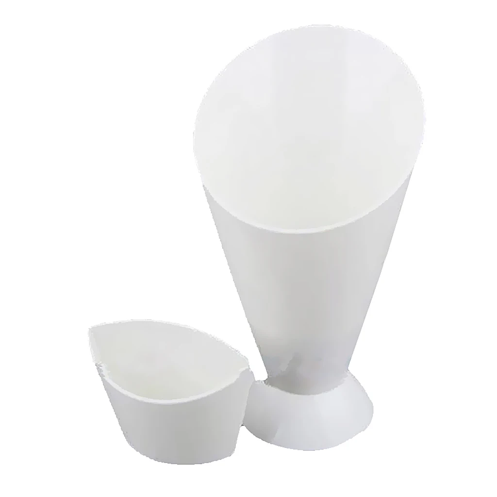 Kitchen Serving Tool Snack Cone Stand + Dip Holder For Chips Finger Food Sauce White